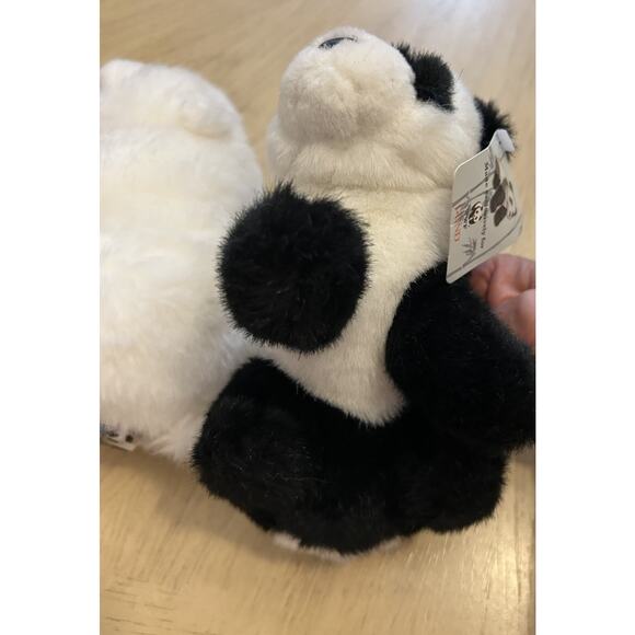 2- World Wildlife Fund 8" Polar Bear & Panda Bear GUND Plush Stuffed Animals 2 - Picture 15 of 16